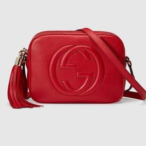 Authentic Gucci red soho crossbody bag purse